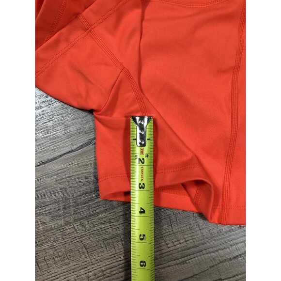 Blogilates Womens Scrunch Bike Short Spicy  Orange Crisscross Workout Size XS - Picture 6 of 7